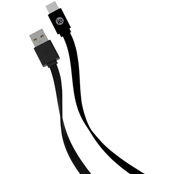 Flat USB-C to USB-A 4 ft. Cable (Black), Iessentials, Mfr#: IEN-FC4C-BK